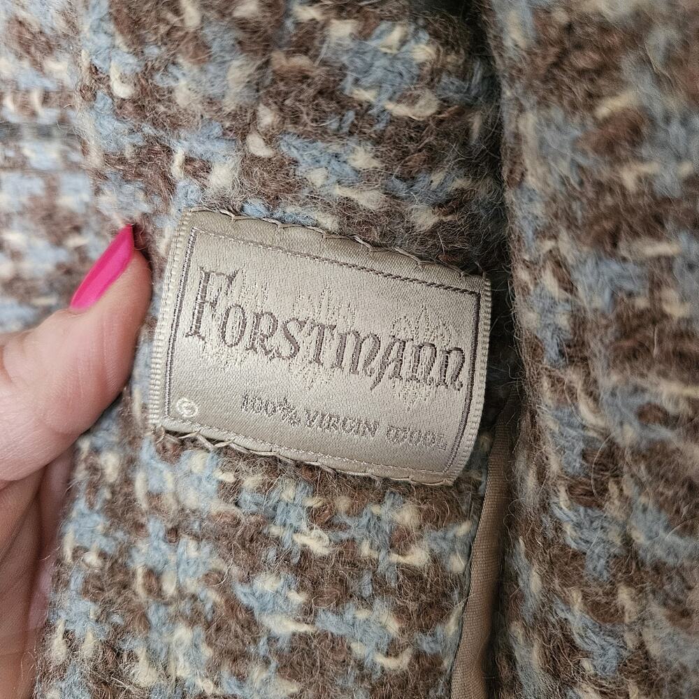Forstmann XLarge Womens 100% Virgin Wool Houndstooth Tweed Blazer Jacket Classic - Picture 3 of 11